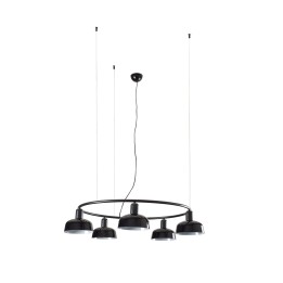 Faro TATAWIN S Lámpara colgante circular negro Faro 20343-117-5L