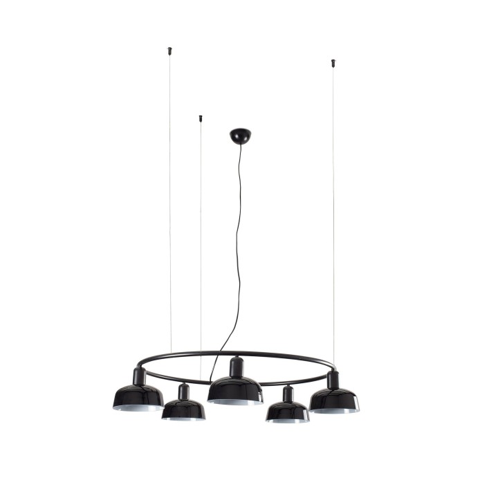 Faro TATAWIN S Lámpara colgante circular negro Faro 20343-117-5L