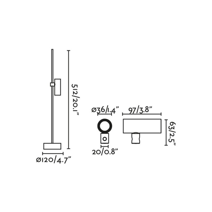 Faro CLAP 512 Baliza Negra 6W 3000K 38º