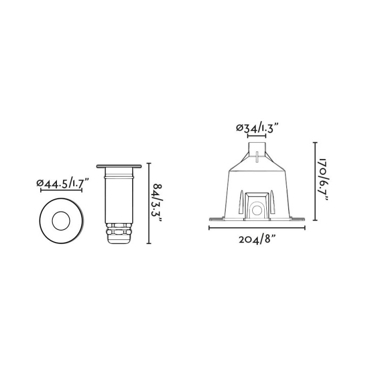 Faro NOK 44 Lámpara empotrable piscina níquel mate