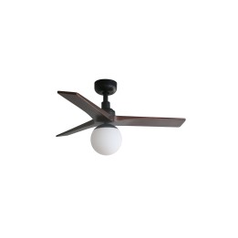 Faro KLIM S Ventilador negro/nogal DC E27 SMART Faro 34278WP-11L