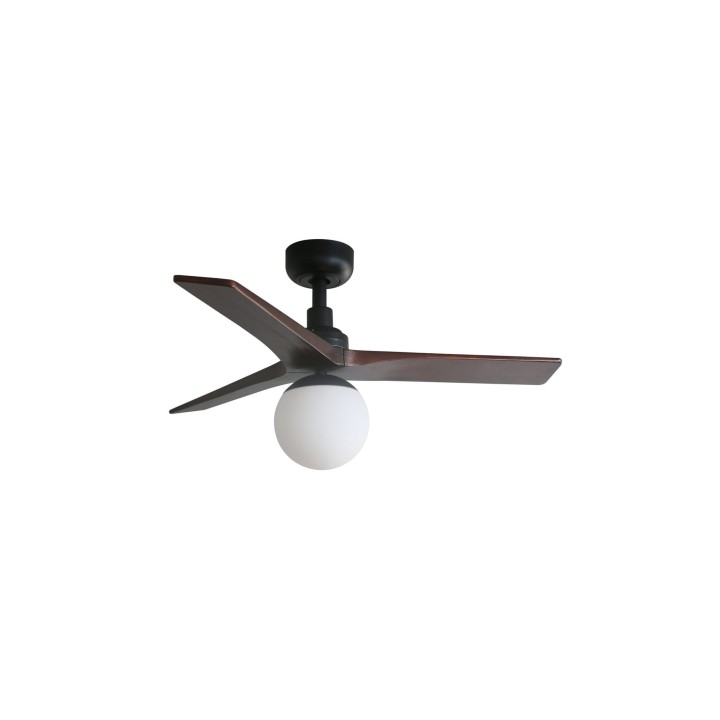 Faro KLIM S Ventilador negro/nogal DC E27 SMART Faro 34278WP-11L