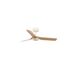 Faro MINI PUNT S Ventilador blanco/madera clara DC SMART Faro 33821WP