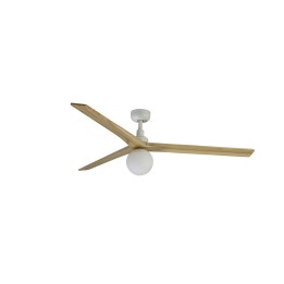 Faro KLIM L Ventilador blanco/madera roble DC E27 SMART Faro 34279WP-11L