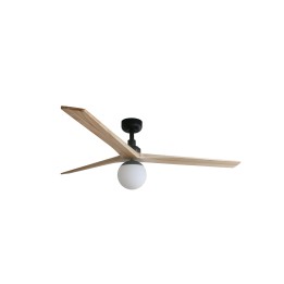 Faro KLIM L Ventilador negro/madera roble DC E27 SMART Faro 34282WP-11L