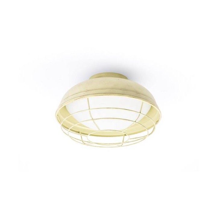 Lámparas de Exterior -  Plafones Faro HELMET PLAFON BLANCO ROTO E27 12W