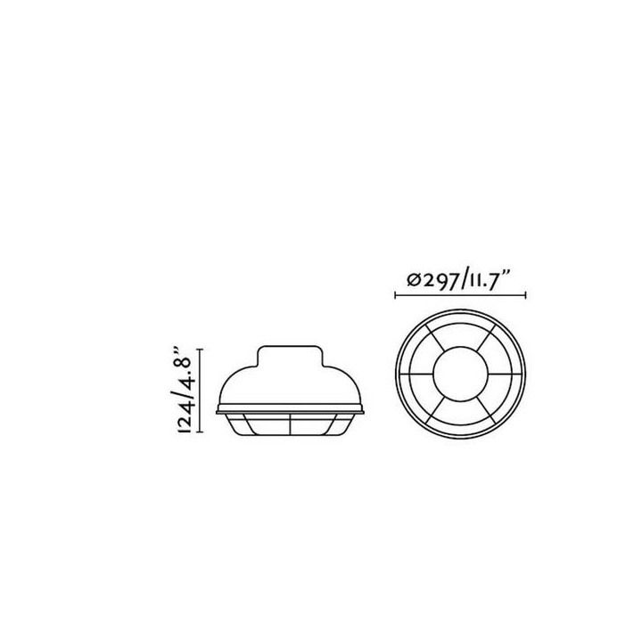 Lámparas de Exterior -  Plafones Faro HELMET PLAFON BLANCO ROTO E27 12W