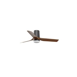 Faro MINI PUNT TUB S LED Ventilador negro/madera oscura DC SMART Faro 33835WP-1TW