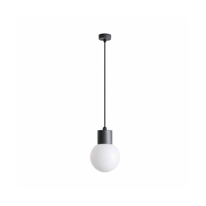 Lámparas de Exterior -  Apliques Faro MOON-1 BLANCO OPAL Ø18 PANTALLA