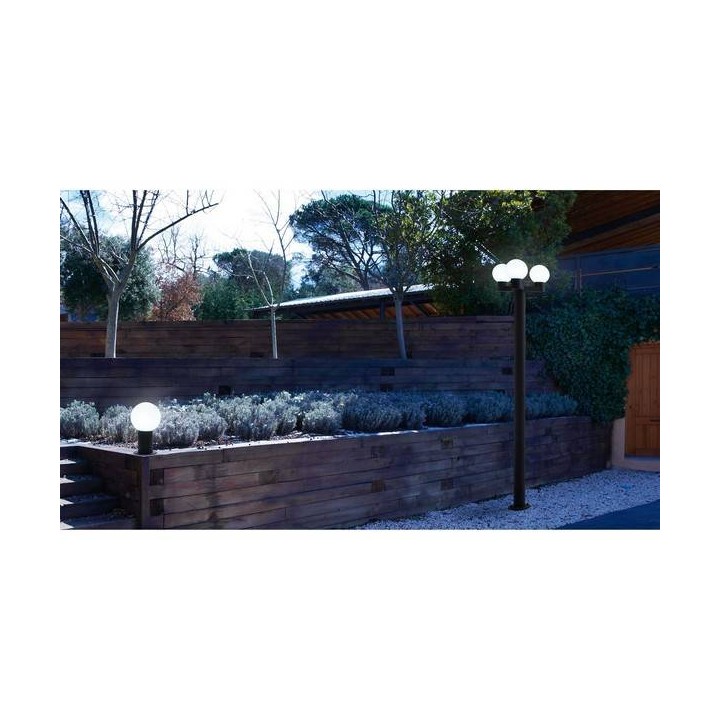 Lámparas de Exterior -  Apliques Faro MOON-1 BLANCO OPAL Ø18 PANTALLA