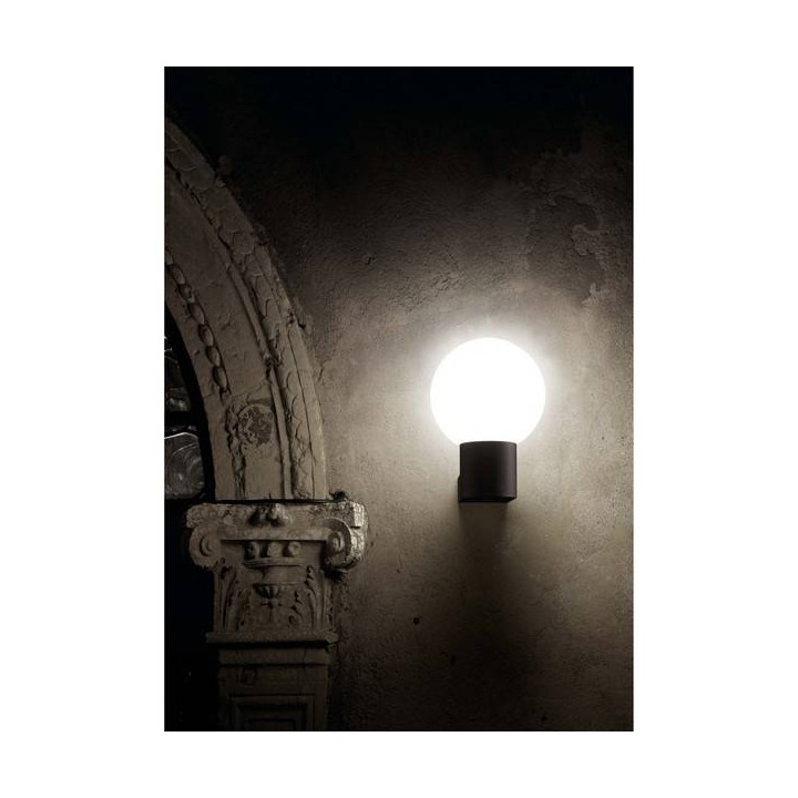 Lámparas de Exterior -  Apliques Faro MOON-1 BLANCO OPAL Ø18 PANTALLA