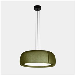 Lámpara Colgante Gong LED 25.6 4000K DALI-2 Verd RAL 6003 matt Teixit textil Verd 1296lm Leds C4 00-8978-U1-J4