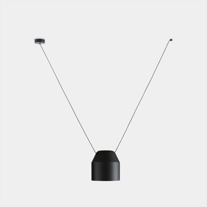 Lámpara Colgante Attic Hexagonal Shape V 2200mm E27 15 Negro 1085lm Leds C4 00-9043-05-05