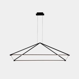 Lámpara Colgante Tubs 1200mm LED 38 Blanco cálido - 2700K ON-OFF Negro 2360lm Leds C4 00-A123-05-M1