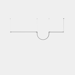 Lámpara Colgante Tubs Modular Lineal Double with Arch LED 41.7 Blanco cálido - 2700K ON-OFF Negro 3316lm Leds C4 00-A152-05-M1
