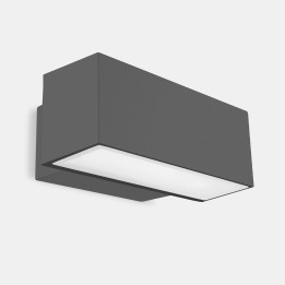 Aplique IP66 Afrodita Emergency LED 19W Blanco neutro - 4000K ON-OFF Gris urbano 1670lm 3H / Permanente Leds C4 05-A085-Z5-OE