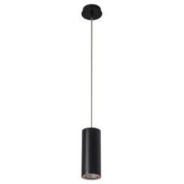 Lampara COLGANTE PIPE 1 x GU10 MAX 50W  NEGRO MATE DORADO Leds C4