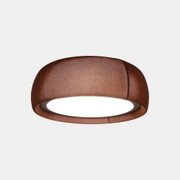 Plafón Gong LED 34.7 2700K PHASE CUT Marrón RAL 8016 matt Teixit textil VERMELL 1464lm Leds C4 15-8902-W1-L1