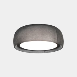 Plafón Gong LED 32.4 3000K DALI-2 Negro Teixit textil GRIS 1553lm Leds C4 15-8977-60-I9