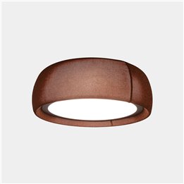 Plafón Gong LED 32.4 3000K DALI-2 Marrón RAL 8016 matt Teixit textil VERMELL 1553lm Leds C4 15-8977-W1-L1
