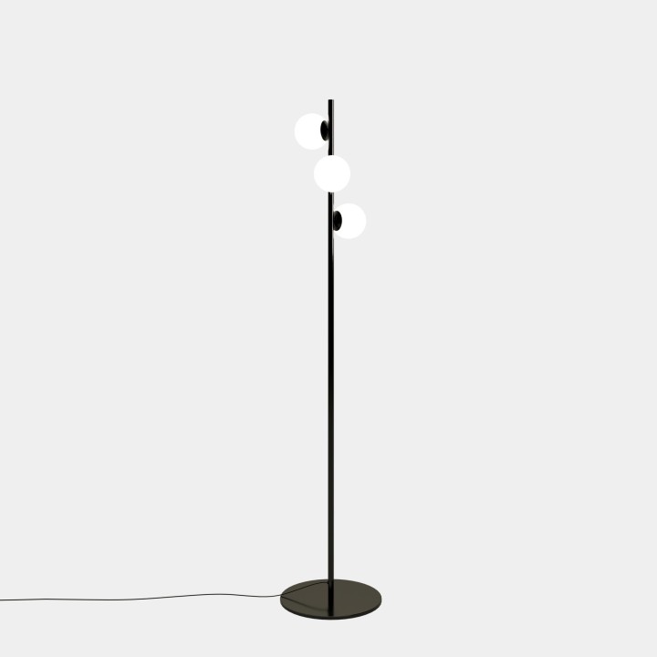 Lámpara Pie de salón Perlina LED 22.9 SW 2700-3000-4000K ON-OFF Negro 1065lm Leds C4 25-A076-60-60