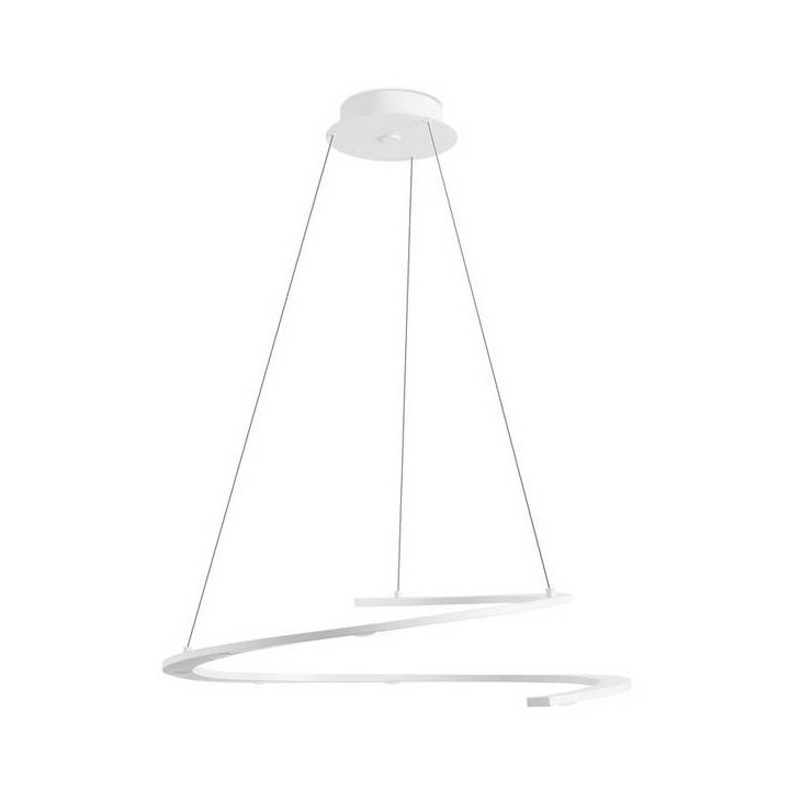 Lampara COLGANTE CURL 8 x LED CREE 24W  BLANCO MATE Leds C4