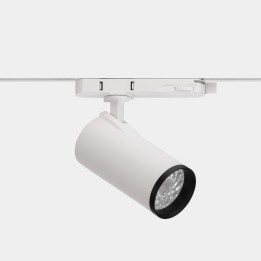 Proyector Strom Track ø80 Zoom 24 Blanco cálido - 3000K CRI 90 17.6º 0-10V Blanco texturizado 2267lm Leds C4 35-A178-H2-RU