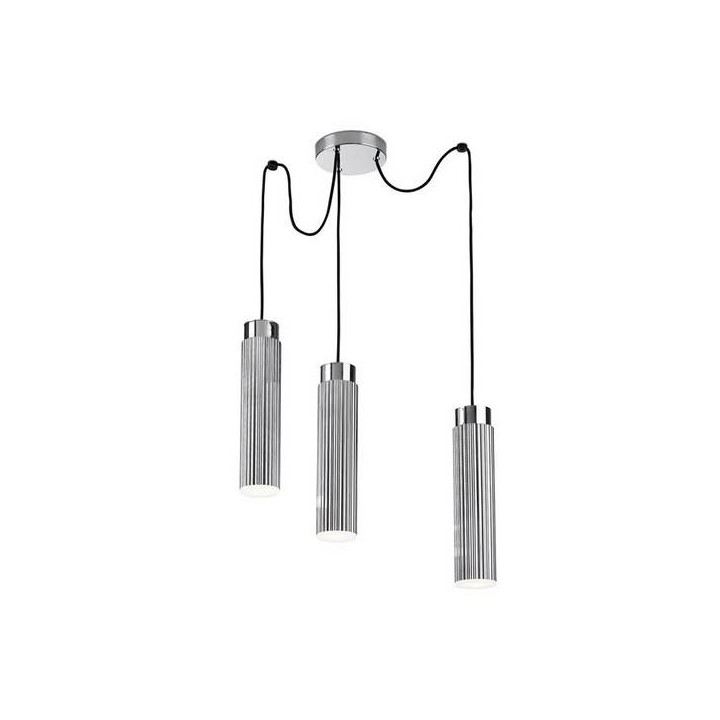 Lampara COLGANTE RIGATTO 3 x LED CREE 21,6W  CROMO Leds C4