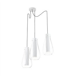 Lampara COLGANTE RIGATTO 3 x LED CREE 21,6W  BLANCO MATE Leds C4