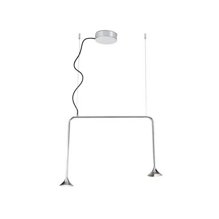 Lampara COLGANTE ALIVE 2 x LED CREE 14W  CROMO Leds C4