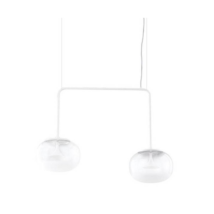 Lampara COLGANTE ALIVE 2 x LED CREE 14W  BLANCO MATE Leds C4