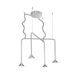 Lampara COLGANTE ALIVE 4 x LED CREE 28W  CROMO Leds C4