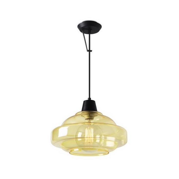 Lampara COLGANTE COLOR 1 x E27 MAX.60W  NEGRO MATE Leds C4