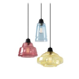Lampara COLGANTE COLOR 3 x E27 MAX.60W  NEGRO MATE Leds C4