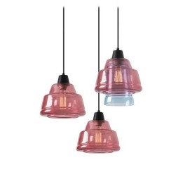 Lampara COLGANTE COLOR 3 x E27 MAX.60W  NEGRO MATE Leds C4