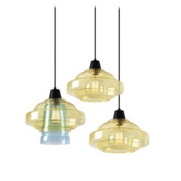Lampara COLGANTE COLOR 3 x E27 MAX.60W  NEGRO MATE Leds C4