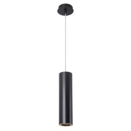 Lampara COLGANTE PIPE 1 x GU10 MAX 50W  NEGRO MATE DORADO Leds C4