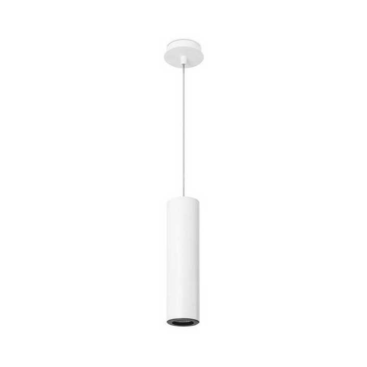 Lampara COLGANTE PIPE 1 x GU10 MAX 50W  BLANCO MATE NEGRO Leds C4