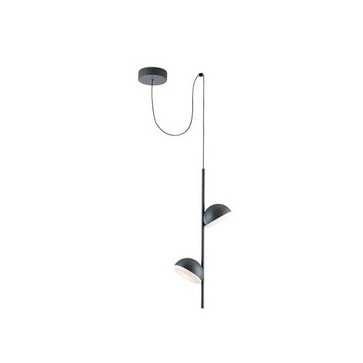 Lampara COLGANTE TALK 2 x LED CREE 13W  GRIS URBANO Leds C4