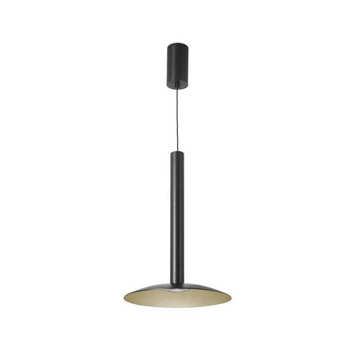 Lampara COLGANTE STYLUS 1 x LED SHARP 7.5W  NEGRO ORO PINT Leds C4