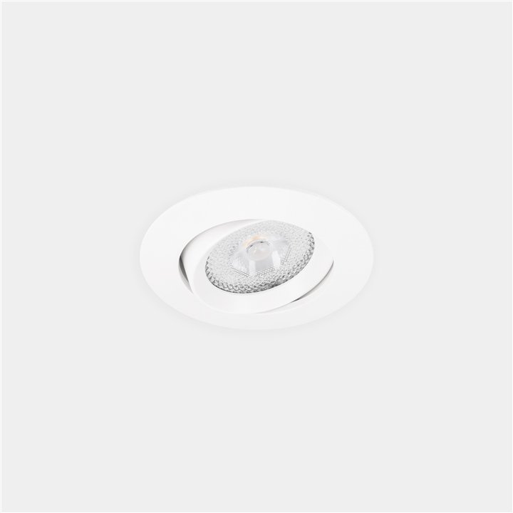 Downlight Lite Flat Adjustable Ø80 8.5 Blanco cálido - 2700K CRI 90 34º ON-OFF Blanco IP54 651lm Leds C4 90-A207-14-00