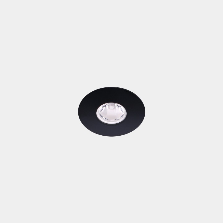 Downlight Play Flat Mini Round Fixed 4.5 Blanco cálido - 2700K CRI 80 28.2º ON-OFF Negro IP54 347lm Leds C4 AG33-P3V8M2OS60