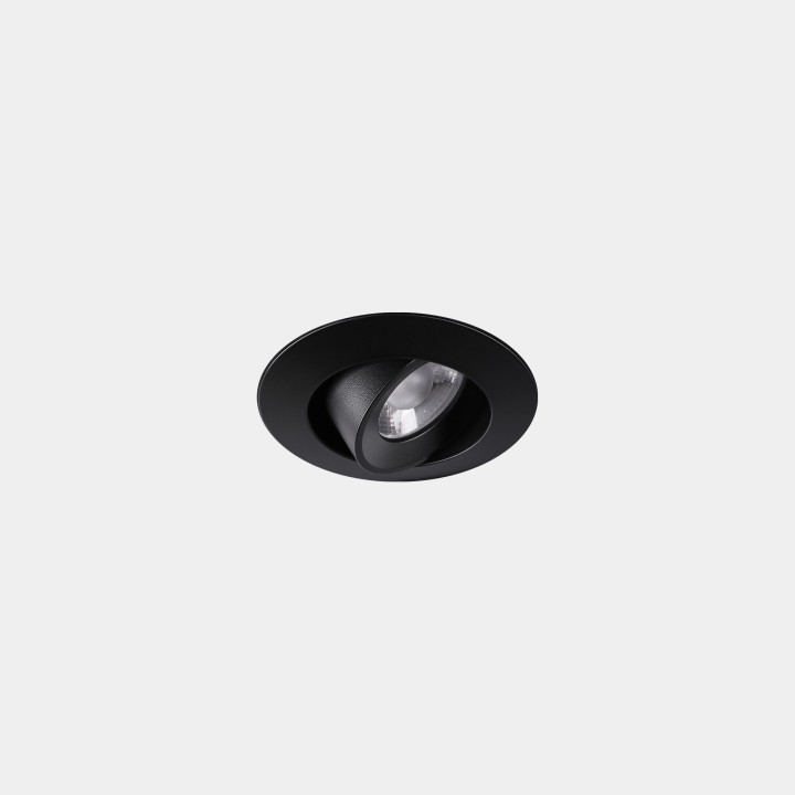 Downlight Play Flat Mini Round Adjustable 4.5 Blanco cálido - 2700K CRI 80 28.6º ON-OFF Negro IP54 338lm Leds C4 AG34-P3V8M2OS60