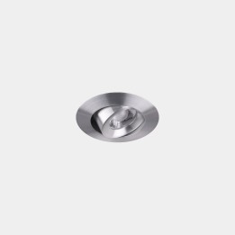 Downlight Play Flat Mini Round Adjustable 4.5 Blanco cálido - 2700K CRI 80 28.1º ON-OFF Aluminio satinado IP54 346lm Leds C4 AG3