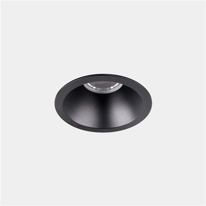 Downlight Play High Visual Comfort Mini Round Fixed 3.5 Blanco cálido - 2700K CRI 80 7.6º ON-OFF Negro IP54 116lm Leds C4 AG36-P