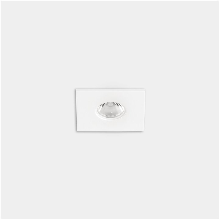 Downlight Play Flat Mini Square Fixed 4.5 Blanco cálido - 3000K CRI 80 28.6º ON-OFF Blanco IP54 349lm Leds C4 AG38-P3W8M2OS14
