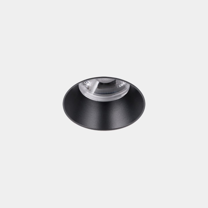 Downlight Play High Visual Comfort Mini Round Fixed Trimless 4.5 Blanco cálido - 3000K CRI 80 29º ON-OFF Negro IP20 337lm Leds C