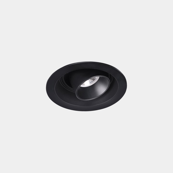 Downlight Play Snoot Mini Round Adjustable 3.5 Blanco cálido - 2700K CRI 80 10.9º ON-OFF Negro IP54 95lm Leds C4 AG65-P2V8S1OS60