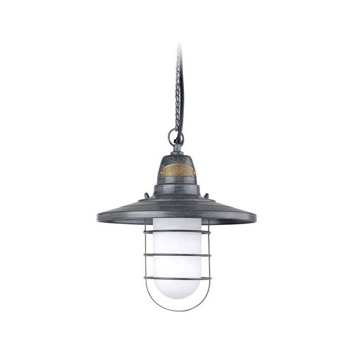 Lampara COLGANTE COTTAGE 1 x E27 MAX 20W  GRIS ENVEJECIDO Leds C4