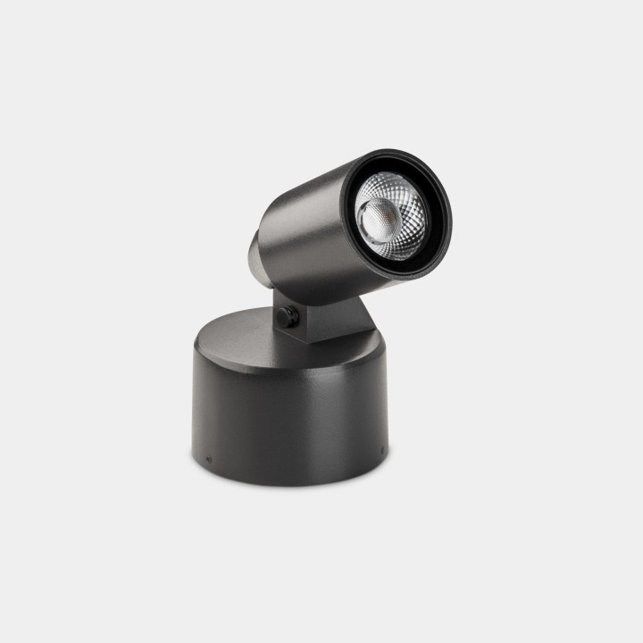 Proyector IP66 Max Base Medium LED 8 Blanco cálido - 3000K ON-OFF Gris urbano 459lm Leds C4 AI26-P7W9M2OUZ5